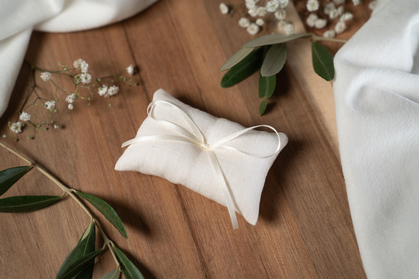 Ringkissen für Ringkästchen Creme | zur Hochzeit personalisiert | Ringbox Kissen