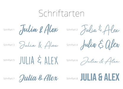 Ringkästchen Silber mit grauem Kissen | Ringbox aus Glas Eckig | zur Hochzeit personalisiert