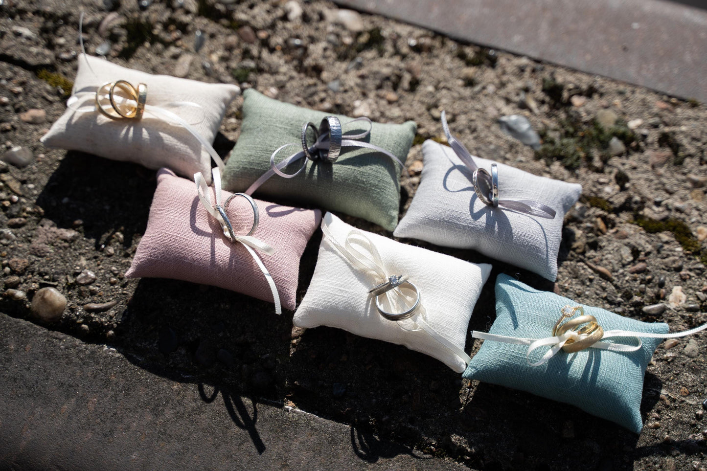 Ringkissen für Ringkästchen | zur Hochzeit personalisiert in verschiedenen Farben | Ringbox Kissen