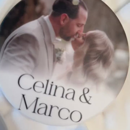 Personalisierter Fotoanhänger aus Keramik I Geschenk mit Foto I Weihnachtsornament I Hochzeit, Weihnachten, Haustier, handgefertigt